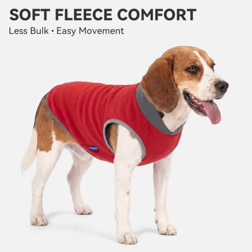 Image of cyeollo 2 Pack Fleece Dog Sweater Pullover Lightweight Reflective Jacket