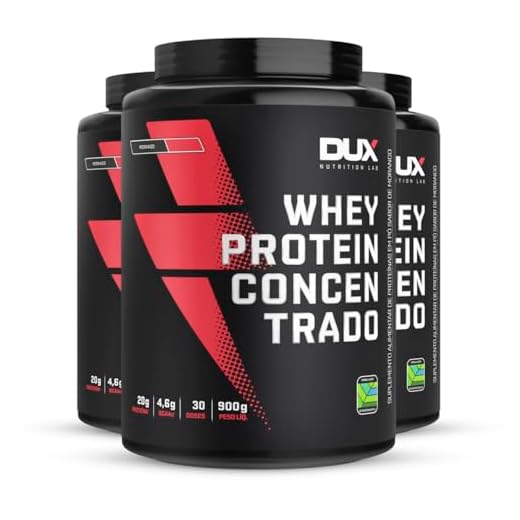 Kit 3 Whey Protein Concentrado Dux Morango 900g