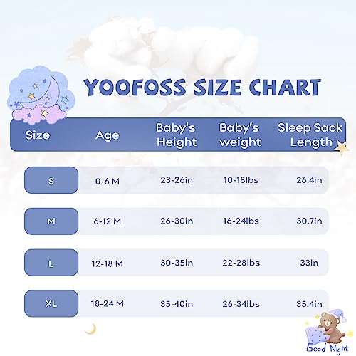 image for Yoofoss Baby Sleep Sack 6-12 Months Baby Wearable Blanket 100% Organic