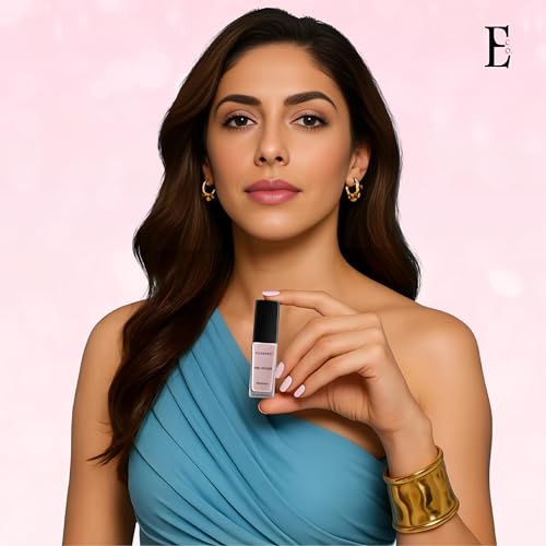Image of Ellement Co French Pink Nail Polish 10ml | Soft Blush Pink Colour | Glossy Finish | Quick Drying | Long Lasting | Chip Resistant | Vegan | Non Toxic | Non Sticky | Nail Lacquer & Nail Paint for Women & Girls