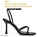 Mostrin Black Strappy Heels for Women Lace Up Ankle Strap Round Open Toe Stiletto High Heels Women's Heeled Sandals for Prom, Party, Daily Size 7