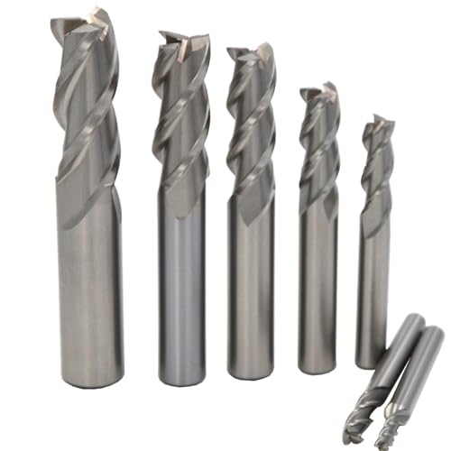 Image of 2Pcs 12mm 3Flutes 2Pcs HSS M2 Square Nose End Mill Flat Cutter CNC Slotting Cutting Profiling Router Bit for Steels Aluminum Copper Brass Bronze Cast Iron