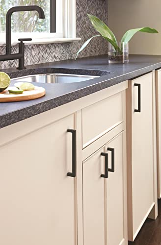 Image of Amerock Monument 6-5 /16 inch (160mm) Center-to-Center Matte Black Cabinet Pull - 10 Pack