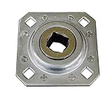 Disc Harrow Bearing 1' Square Bore w/ 4-1/2' Bolt Holes & 4-3/4' OAL Farmer Bob's Parts ST208-1