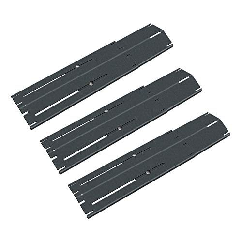 Denmay Lot de 3 Plaques Tentes Chauffantes de Barbecue Réglable en Porcelaine Emaillée pour Barbecue Grill à Gaz Char-Broil, Nexgrill, Brinkman, Backyard Barre Aromatisante (30 cm à 53,3 cm x 9,5 cm)