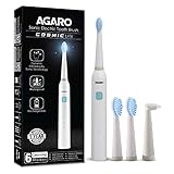 AGARO COSMIC Lite Sonic Electric Toothbrush for Adults with 6 Modes, 3 Brush Heads, 1 Interdental Head and Rechargeable with 3.5 Hours Charge Lasting up to 25 Days, Power Toothbrush