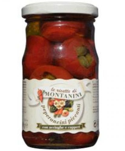Montanini Peperoncini piccanti farciti / scharfe gefüllte Peperoni 280 gr Cover