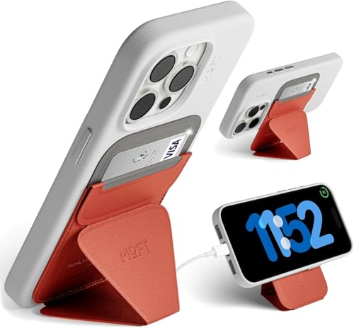 MOFT スマホスタンド 【MOVAS? 耐久&磁力強化版】 Snap-On iPhone 16 iPhone 15 iPhone14 iPhone13 iPhone12 MagSafe対応 傷や汚れに強い マグネット カードケース 最大2枚収納 iPho