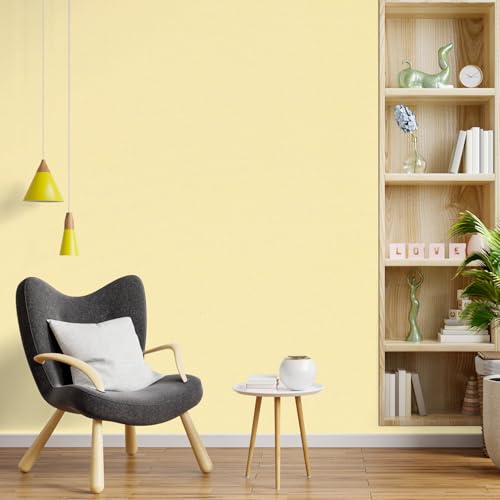 Arthome Abziehen und Aufkleben Tapete,44cmx3m Beige Gelb Matte Klebefolie Möbel,Selbstklebendes Dekoratives Vinyl Papier für Arbeitsplatte,Schrank,Tisch,Regale,Möbel Renovieren