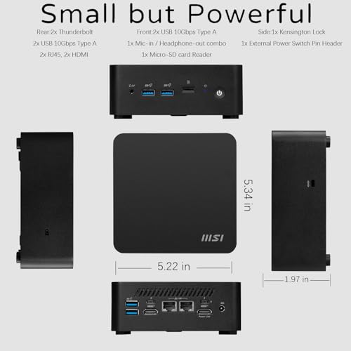 Image of msi Cubi NUC 13th Gen Intel Core 3 100U 32GB RAM + 1TB SSD Mini Desktop