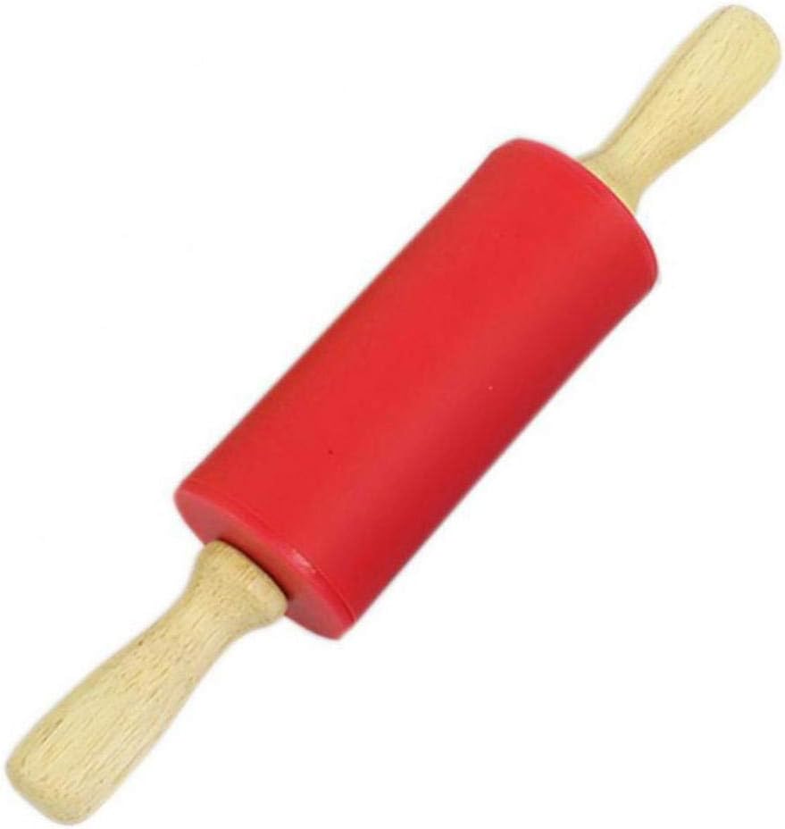 Rotating Silicone Rolling Pin Dough Noodle Making Tool Bread Pastry Baking Roller