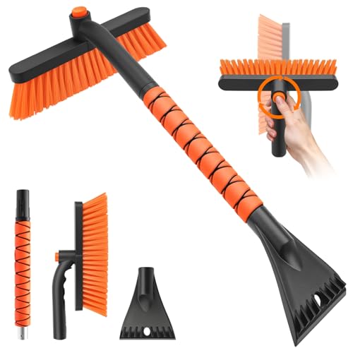 image for nacena Snow Brush and Ice Scrapers for Car Windshield, Detachable Snow