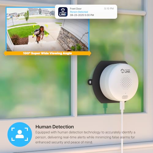 Amcrest Link 3MP 2K Window Camera, 2.4GHz&5GHz WiFi Indoor Camera, AI Human & Motion Detection, Wide Angle 100° FOV, Night Vision, 2-Way Audio, Wired Power, Supports MicroSD Upto 128GB thumbnail 4