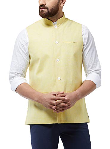 Image of SOJANYA (Since 1958 Men's Cotton Linen Blend Waist Coat