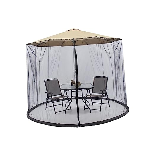 Housse de parasol de jardin avec moustiquaire : fini les piûres sur la terrasse