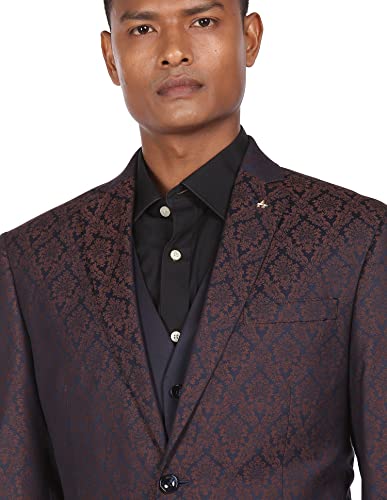 Image of Arrow Men's Polyester Blend Jacquard Formal Business Suit Pants Set