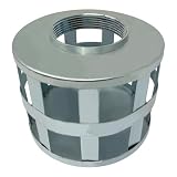 Gloxco 3' Suction Strainer, Square Hole, Zinc Plated Steel (STR-SH300-GS)