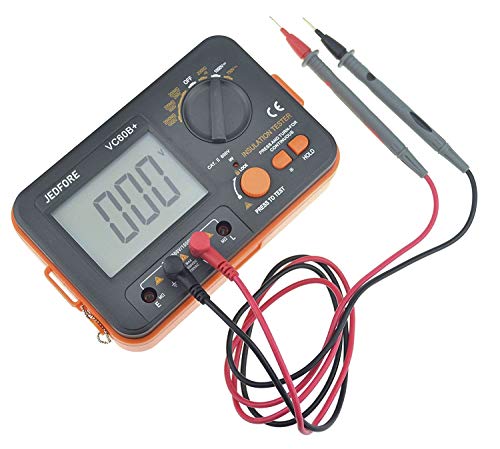 vc60b + testeur de résistance d'isolement numérique mégohmmètre multimètre dc 250/500 / 1000v ac 750v 0.1~2000mΩ