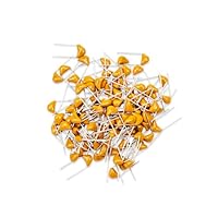 Innfeeltech 100pcs 50V 100nF monolithisches keramisches Kondensator-gelbes elektronisches Zubehör für Computer und Telefon
