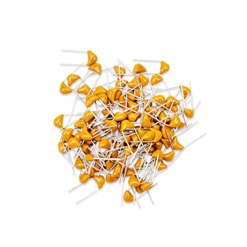 Innfeeltech 100pcs 50V 100nf Condensadores cerámicos monolíticos computadoras amarillas y accesorios electrónicos telefónicos