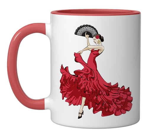 Taza de Cerámica Flamenco Dancer con Diseño de Baile miniatura 1