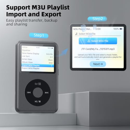 Image of Innioasis 64GB Mp3 Player with Bluetooth, Lossless DSD DAC FLAC Support, Y2 Classic Dedicated Music Player with Playlists, Nostalgia Design, Supports up to 2TB Black