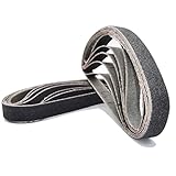 Knife Sharpener Sanding Belts 1/2” x 12” WSKTS Replacement Belt Kit,Medium Grit P120,12-Pack(Fits Wo