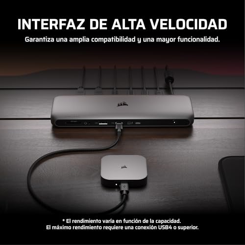 SSD externo 2TB CORSAIR EX400U USB4 portatil con cable USB-C gris 3