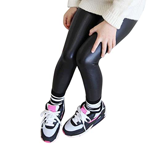 Faux Leather Leggings for Girls and Toddler High Waisted Stretch Leggings Tights Teens Skinny Toddler Fall Outfits2