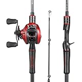 Sougayilang Baitcasting-Kombination für Barsch, Forelle, Zander, ultraleichte...