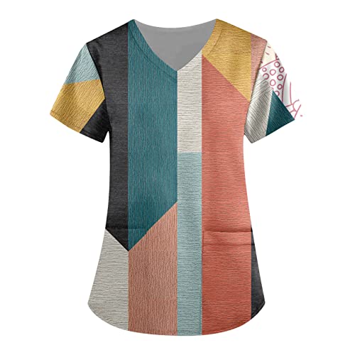 RMBLYfeiye Damen Vintage Muster Gedruckt Atmungsaktiv Oversized Tshirt Damen Ausgebeult Y2k Tshirt Niedlich Urlaubsspitzen Gemütlich Arbeits-T Stilvoll Grafischen T-Shirts Cover