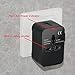 Bluegogo Travel Adapter,Universal All in One Worldwide Travel Adapter Wall Charger AC Power Plug Adapter Power Plug Wall Charger with Dual USB Charging Ports for Graduation Trip USA EU UK AU-USB Cable