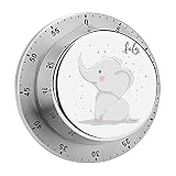 Elefant Küchentimer Eieruhr Küchentimer, Kurzzeitwecker Magnetisch Edelstahl, Ideal Zum Kochen, Studieren Usw