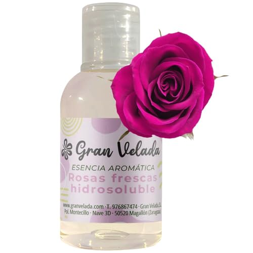 Esencia Hidrosoluble de Rosas Frescas: Aroma Exclusivo | Ideal para Aguas de Rosas, Cosméticos y Jabones | Fragancia Sutil y Delicada | Concentrada y Versátil | Formato Litro