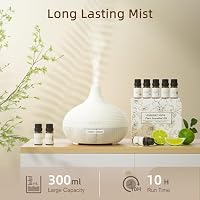 ASAKUKI Aroma Diffuser 300ml mit Ätherische Öle Set – Ansicht 2