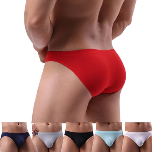 Man Low Rise Briefs Bulge Pouch Underwear Men Sexy Panties Underpants Smooth Soft Lingerie2