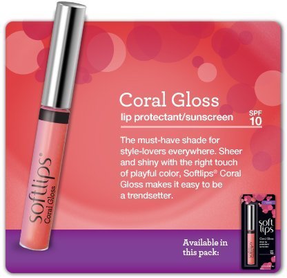Soft Lips Coral Gloss Sheer Lip Protectant/sunscreen SPF 10