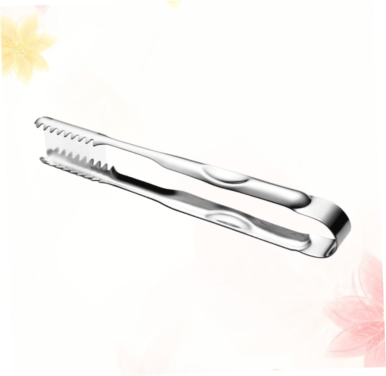 Cabilock 3Pcs Stainless Steel Ice Tongs Medium Sugar Tongs with Teeth for Easy Serving of Ice Sugar Cubes and Appetizers for Home Cafe Bar Use