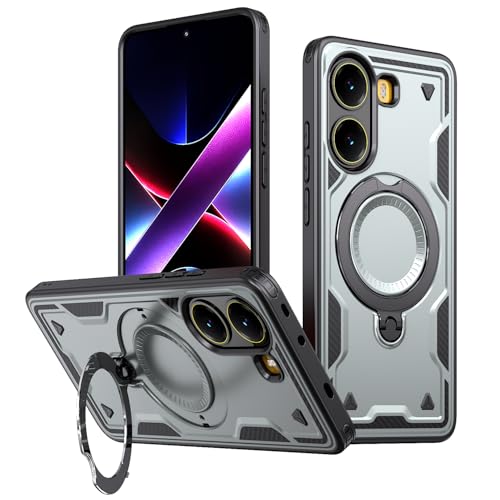 YCJDP �ی�J�o�[ Xiaomi POCO X8 Pro Max �p �P�[�X 120°�J�� 360°��_��]�[���}�C���X�^���h Magsafe�Ή� �X�^���h�@�\ 3�{�ČRMIL�K�i �w��h�~ �ϏՌ� POCO X8 Pro Max case 16N �}