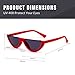 GIFIORE Retro Cat Eye Sunglasses Vintage Semi Rimless Frame Cateye Sun Glasses UV Protection (Red Frame Gray lens)