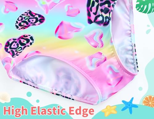 Image of TENVDA Girls Swimsuit Summer Beach Sport Halter Bathing Suits One Piece Swimwear for 2-12 Years Old Kids