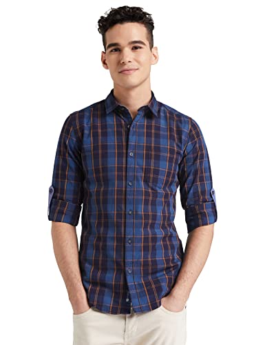 Image of Amazon Brand - Symbol Men's Cotton Checkered Regular Fit Casual Shirt