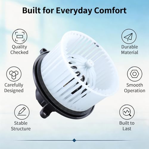 Image of HVAC Blower Motor with Fan Assembly - Compatible with Pacifica 2017-2022, Grand Caravan 2006-2020, Town & Country 2006-2016, Voyager - AC Heater Fan - 700234 5183147AC