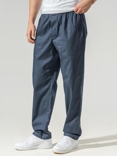 Image of DAMENSCH Relaxed Fit Premium Cotton Casual Style, Dual Pockets, Ultra light, Breathable, Anti-Bacterial, Stretchable, Soft Comfortable, Lounge Pyjamas For Men