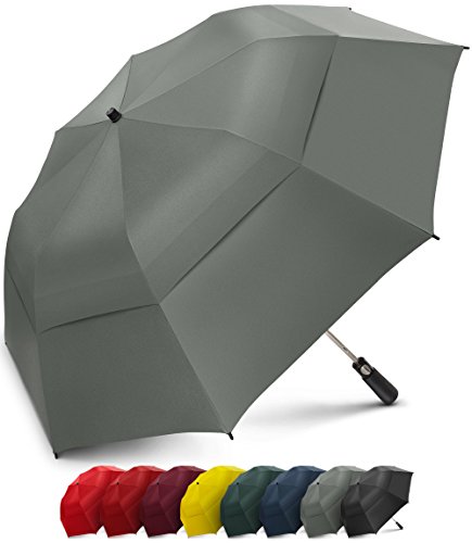 EEZ-Y 58 Inch Portable Golf Umbrella Large Windproof Double Canopy - Automatic Open