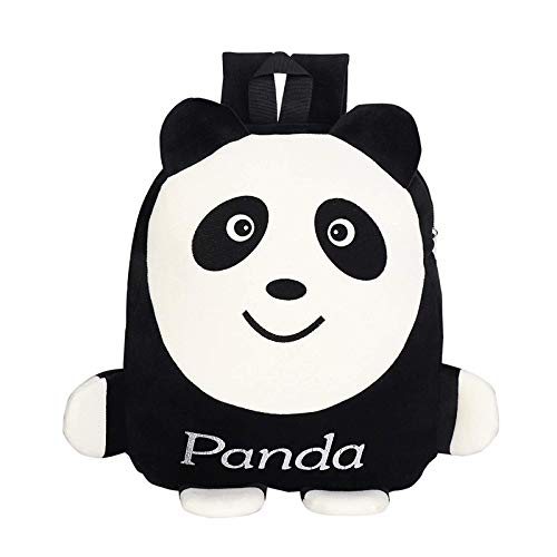 Cute PU Leather Panda Backpack Kids Shoulder Bag Black Travel Casual Bag Small School Bag main image 1
