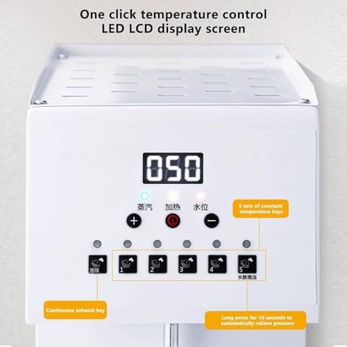 Kommerzieller Mehrzweck-Milchaufschäumer, vollautomatische Dampfkochwasser-Aufschäummaschine mit LCD-Display für die Zubereitung von Espresso und Milchschaum