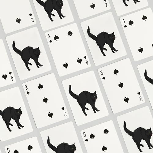 Lantern Press Black Cat, Baraja de 52 Cartas Poker miniatura 4