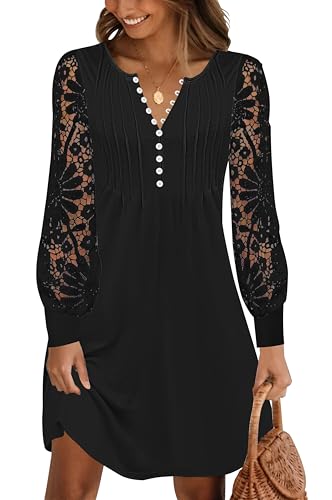 Fall Dresses for Women 2025 Lace Long Sleeve Elegant Slim Formal Party Dress