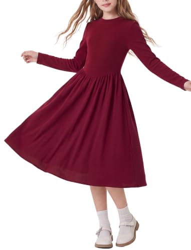 HOZIY Girls Dresses Size 8 Long Sleeve Maxi Christmas Dresses for Teens - image 1
